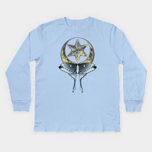 Moon Moth - Inked Kids Long Sleeve T-Shirt